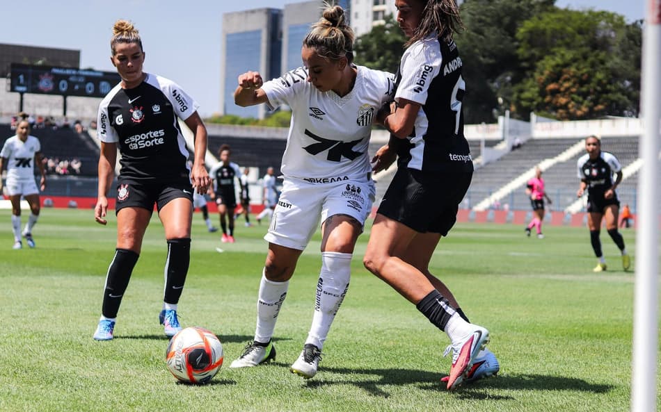 Clássico entre Corinthians e Santos pelo Paulistão Feminino. (Foto: Reinaldo Campos/ Santos F.C)