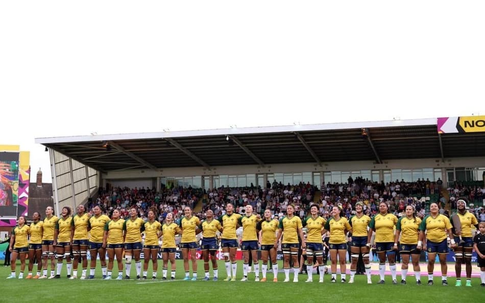 Seleção feminina de Rugby XV na Copa do Mundo (Foto: Matías Santana/Brasil Rugby)