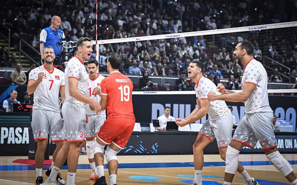 Tunisia venceu por 3 sets a 0 a Filipinas na estreia do Mundial de Vôlei Masculino (Foto: Volleyball World)