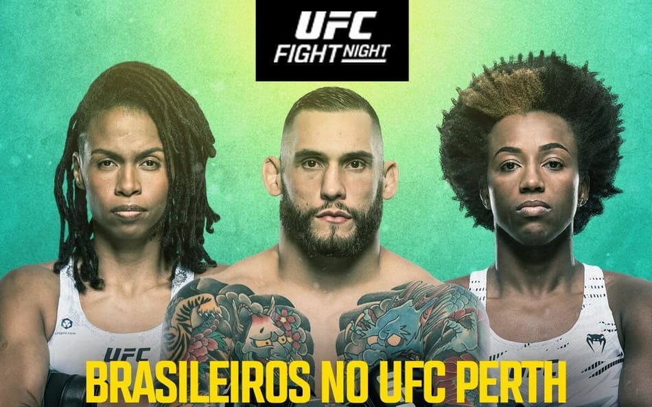 Brasileiros em ação no UFC Perth (Foto: Reprodução Instagram ufcfightpassbr)