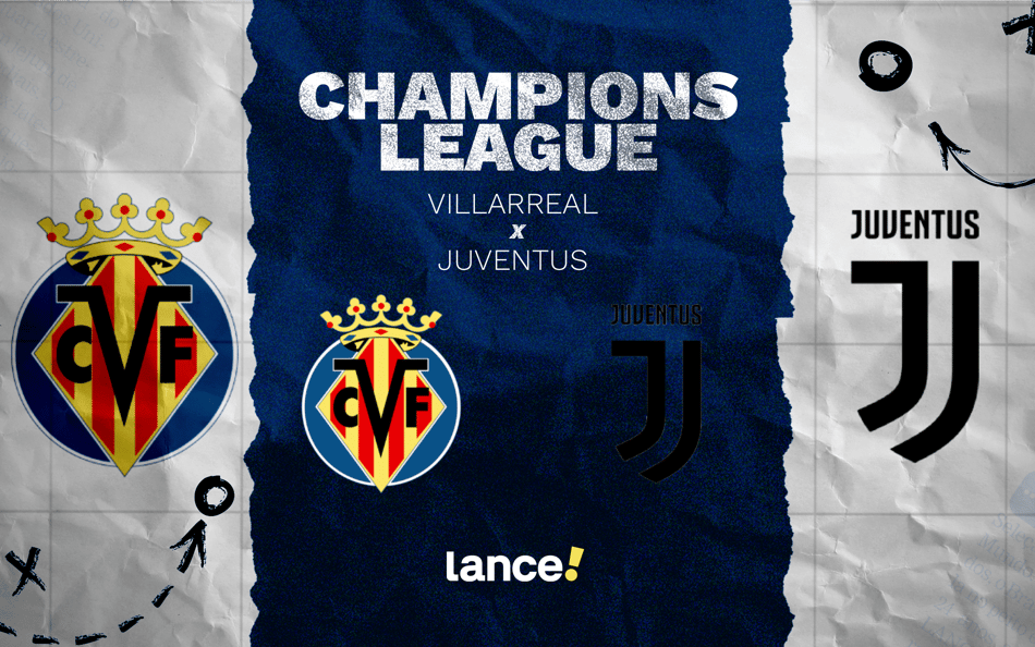 Villarreal x Juventus: segunda rodada da fase de liga da Champions League (Foto: Arte/Lance!)