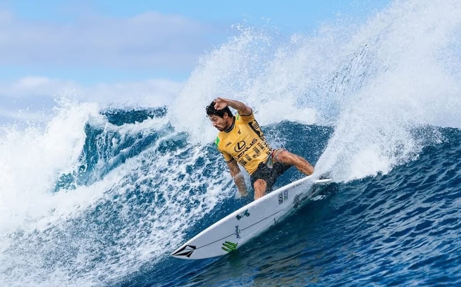 Yago Dora em ação nas finais da WSL (Foto: Reprodução/Instagram: @yagodora)