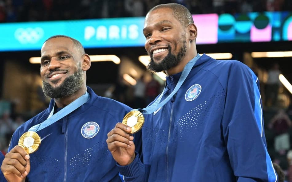 Stephen Curry, Kevin Durant e LeBron James da NBA em Olimpíadas de Paris 2024