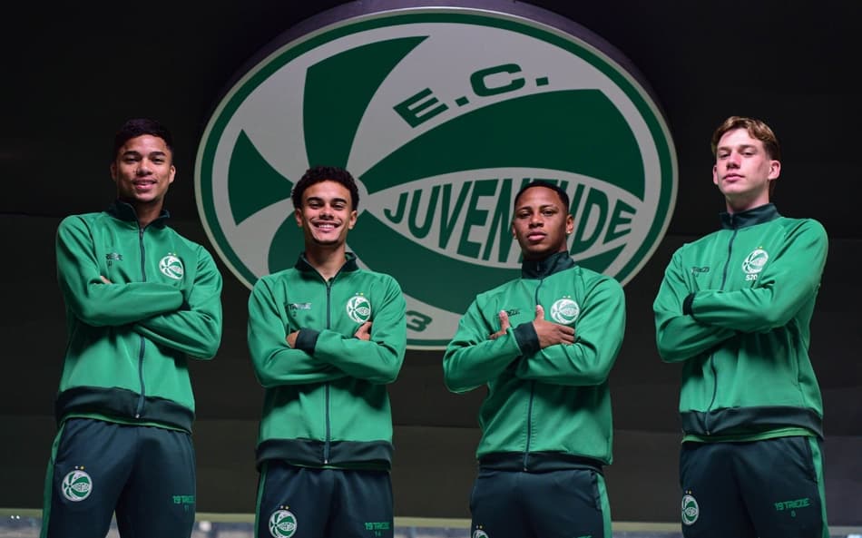 Marlon, Gui Teixeira, Miguel e Sasso (Foto: Leonardo Bidese/EC Juventude)