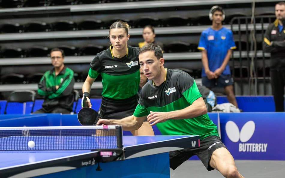 Hugo Calderano e Bruna Takahashi vencem o Pan-Americano de tênis de mesa 2025 (Foto: Divulgação)