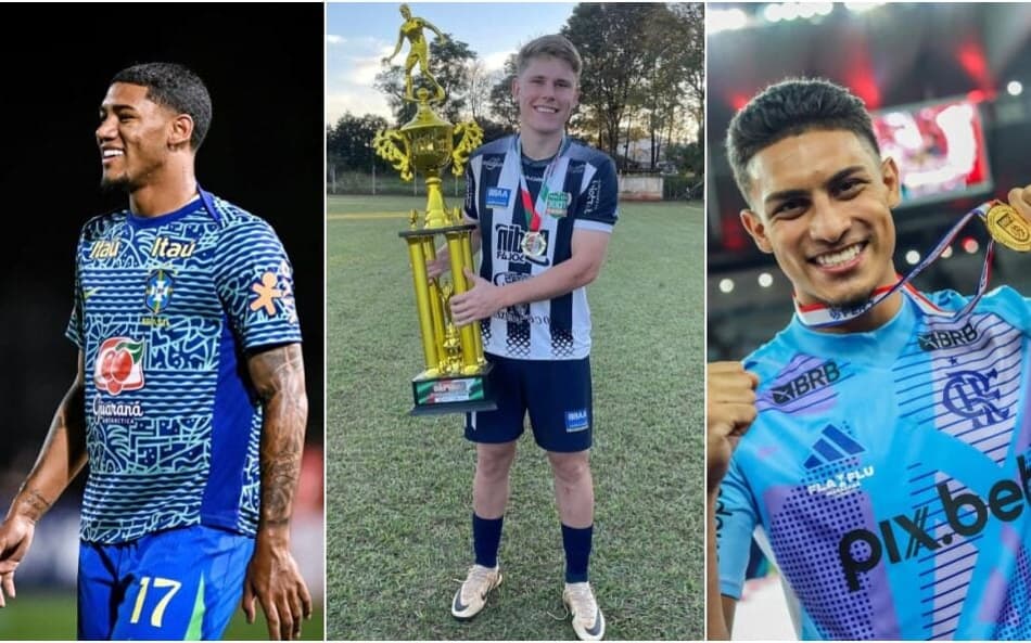 Rayan Lucas, Naydjel Callebe e Dyogo Alves (Foto: Reprodução/Instagram)