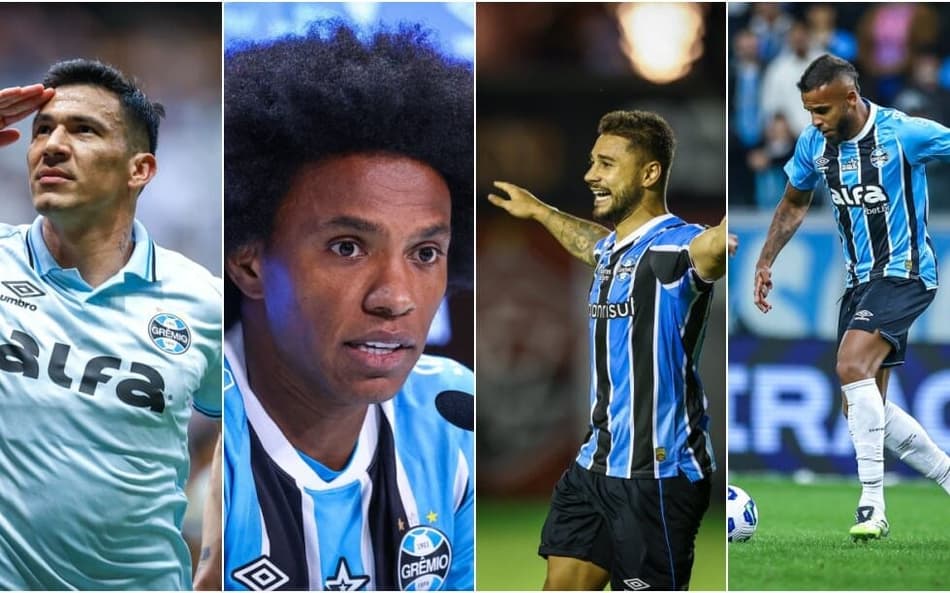 Balbuena, Willian, João Pedro e Alex Santana estão fora do duelo (Foto: Lucas Uebel/Grêmio FBPA)