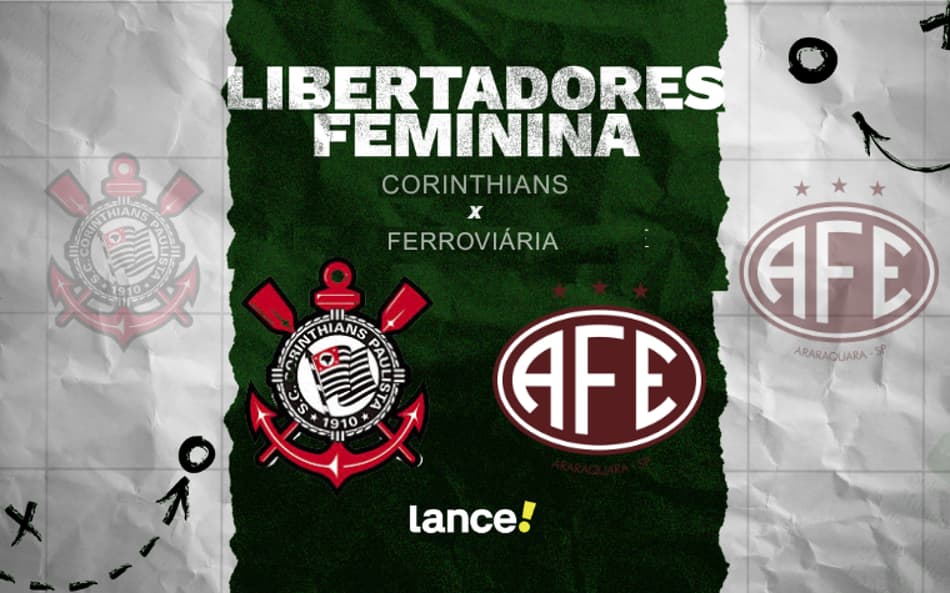 Corinthians e Ferroviária duelam pela Libertadores Feminina.