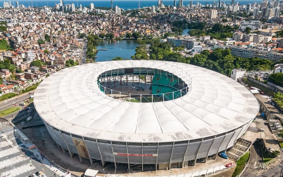 Vista aérea da Arena Fonte Nova (Foto: San Junior / Divulgação)