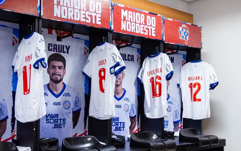 Vestiário do Bahia na Arena Fonte Nova Foto: Letícia Martins / EC Bahia