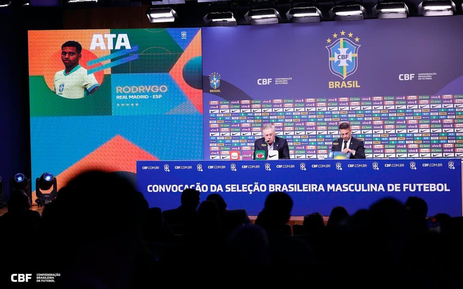 Rodrygo foi convocado por Ancelotti para os amistosos da Seleção
