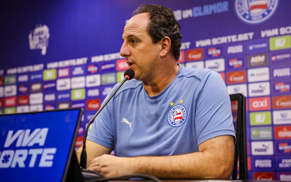 Rogério Ceni em entrevista coletiva depois de Bahia x Flamengo (Foto: Letícia Martins/EC Bahia)