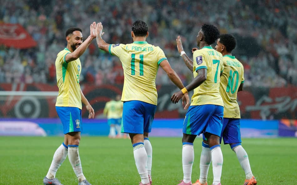 Ataque da Seleção Brasileira Brasil x Coreia do Sul amistoso