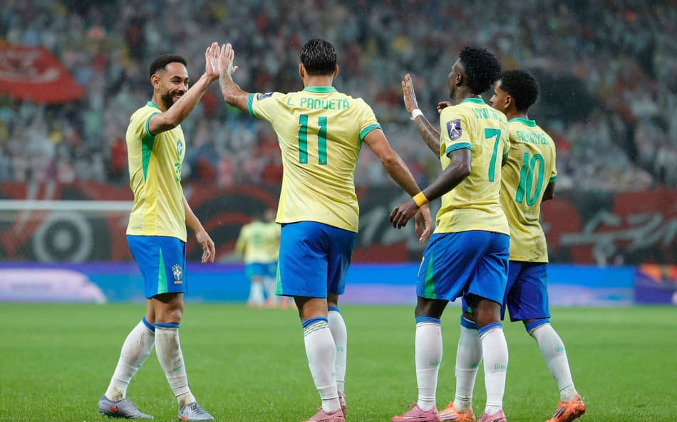 Ataque da Seleção Brasileira Brasil x Coreia do Sul amistoso