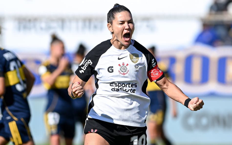 Gabi Zanotti comemora gol pela Libertadores Feminina. (Staff Images Woman/CONMEBOL)