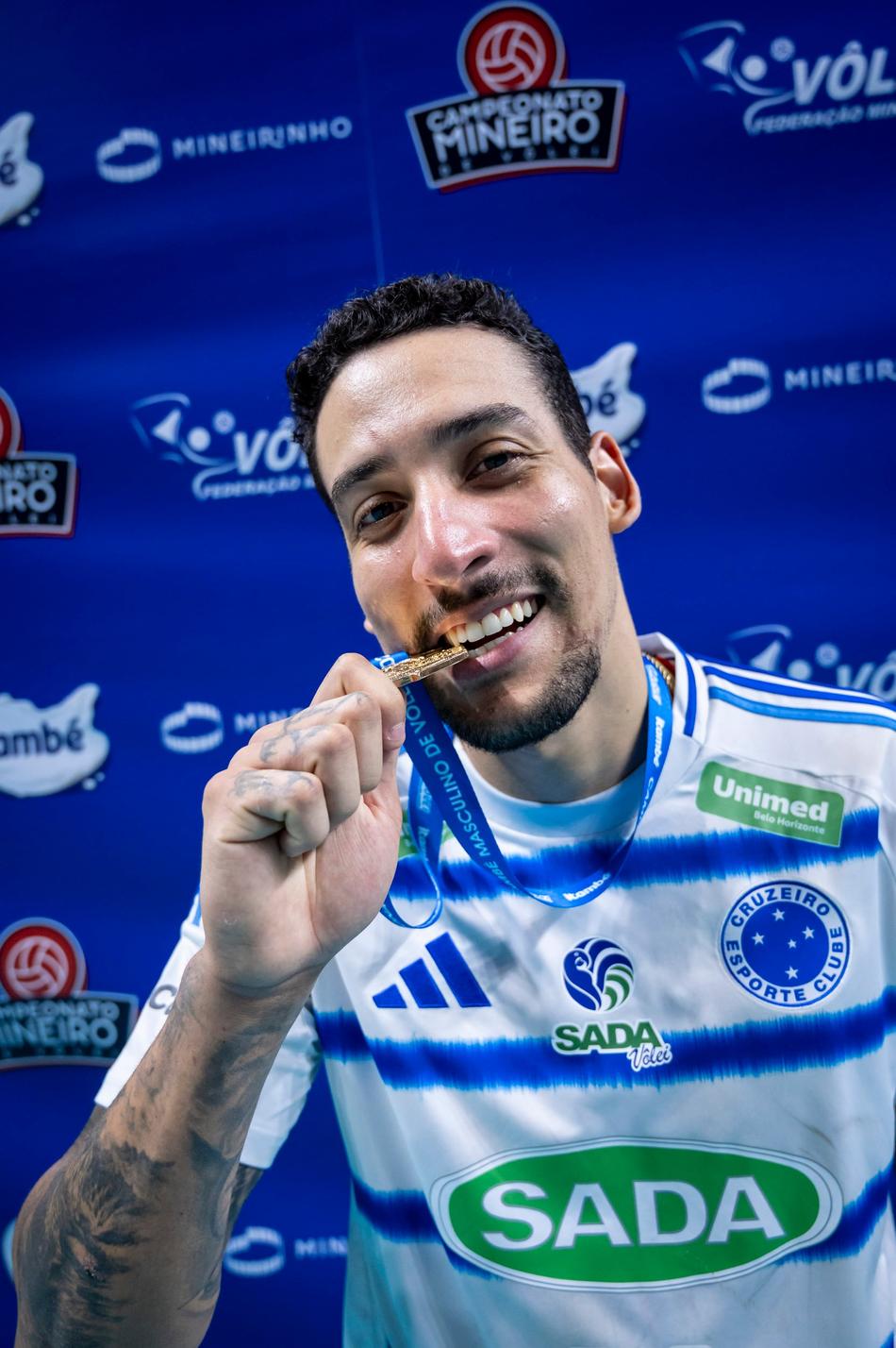 Rodriguinho na final do Mineiro de Vôlei 2025 (Foto: Agência i7/Sada Cruzeiro)