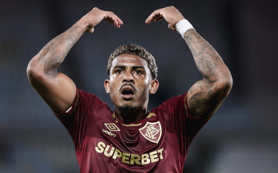 John Kennedy comemora em Fluminense x Juventude (FOTO: LUCAS MERÇON / FLUMINENSE F.C.)