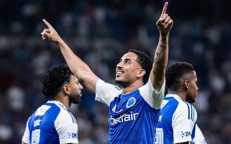 Christian comemora gol do Cruzeiro contra o Fortaleza (Foto: Gustavo Aleixo/Cruzeiro)