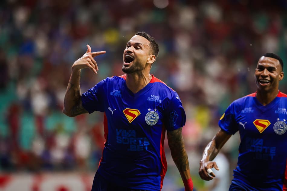 Willian José comemora segundo gol do Bahia contra o Grêmio (Foto: Letícia Martins/EC Bahia)
