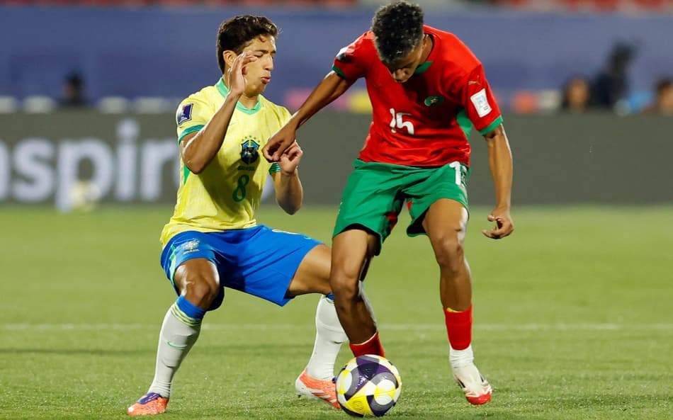 João Cruz em Brasil x Marrocos sub-20 (Foto: Raul Bravo / AFP)