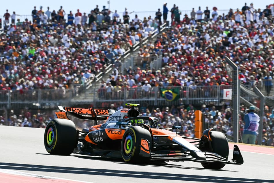 Lando Norris durante a corrida do GP dos EUA de Fórmula 1 (Foto: Ronaldo Schemidt / AFP)