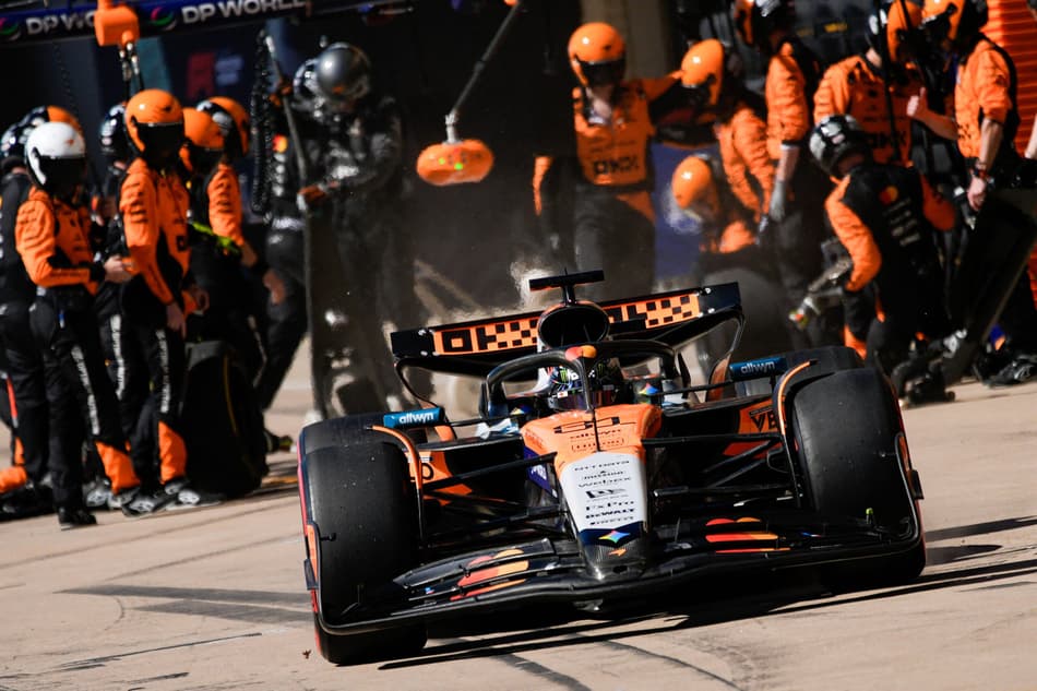 Lando Norris após parada no GP dos EUA de Fórmula 1 (Foto: John Locher / POOL / AFP)