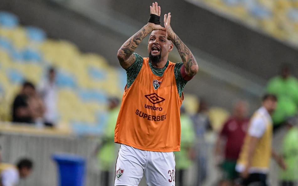Felipe Melo, em Fluminense 2 x 2 Grêmio, 1/11/2024 (Foto: Thiago Ribeiro/AGIF)