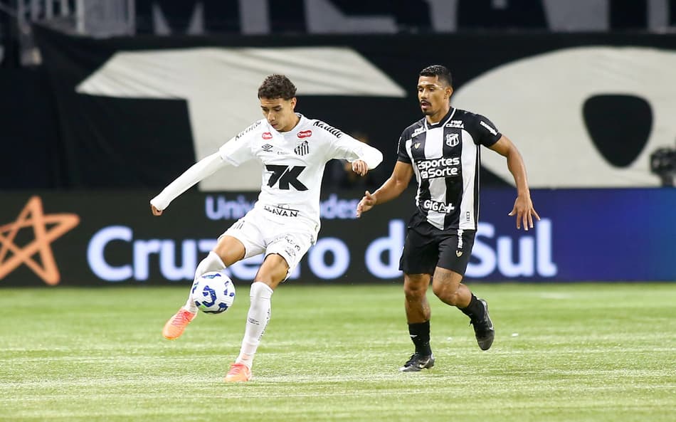 Gabriel Bontempo se recupera de uma lesão muscular no Santos. (Foto: Mauricio De Souza/AGIF)