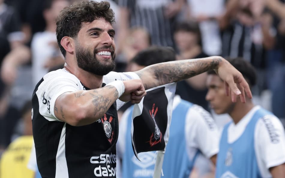 Yuri Alberto marcou seis gols pelo Corinthians contra o Santos