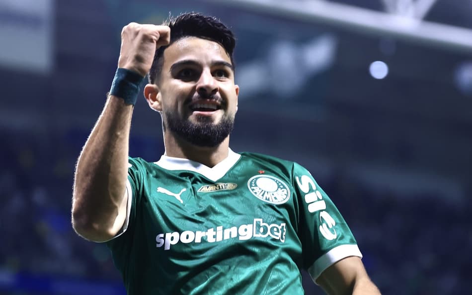 Flaco López comemora gol do Palmeiras contra o Vasco (Foto: Marcello Zambrana/AGIF)