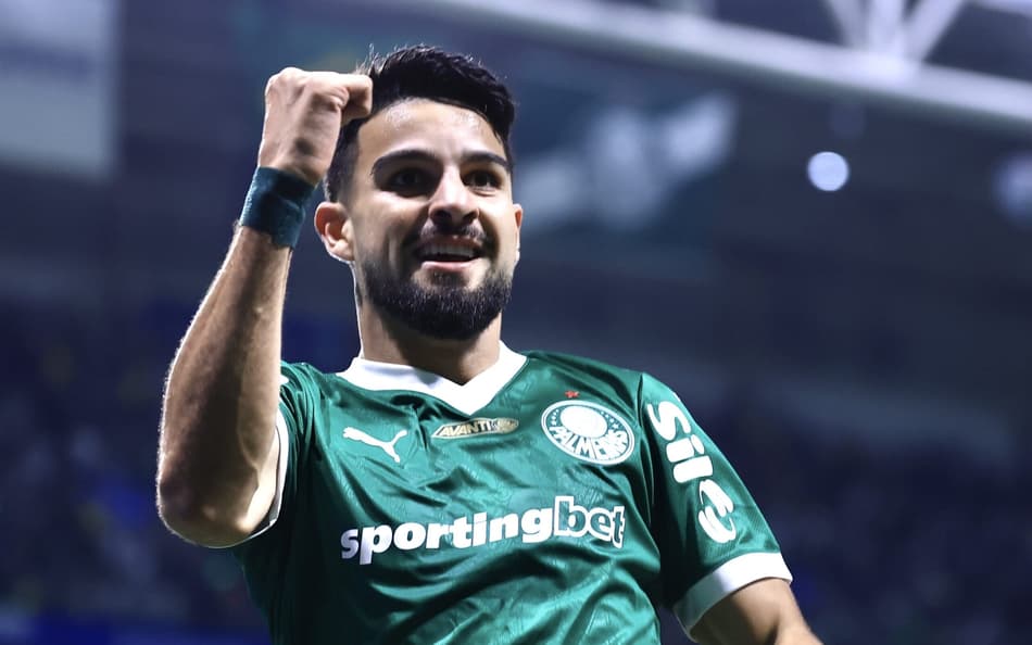 Flaco López comemora gol do Palmeiras contra o Vasco (Foto: Marcello Zambrana/AGIF)