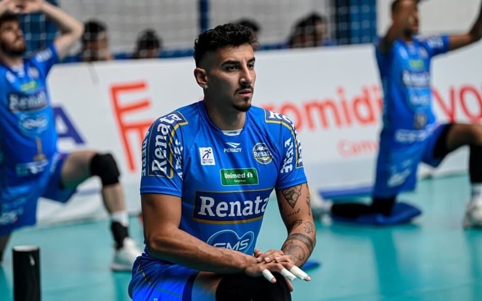 Argentino Bruno Lima no Vôlei Renata Campinas (Foto: Acervo Vôlei Renata)