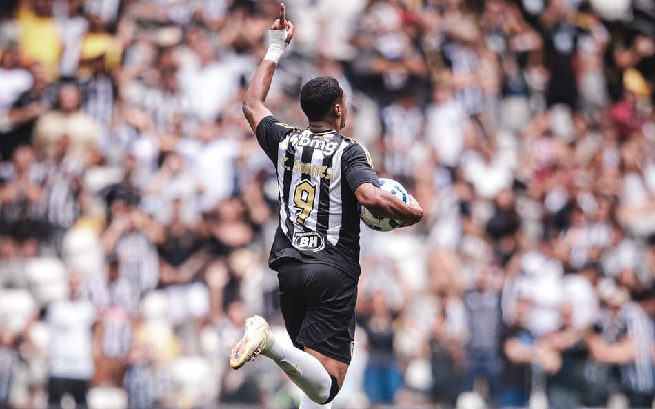 Cauã Soares, do Atlético-MG, comemora seu gol na final do Brasileirão Sub-17 (Foto: Pedro Vale/CBF)