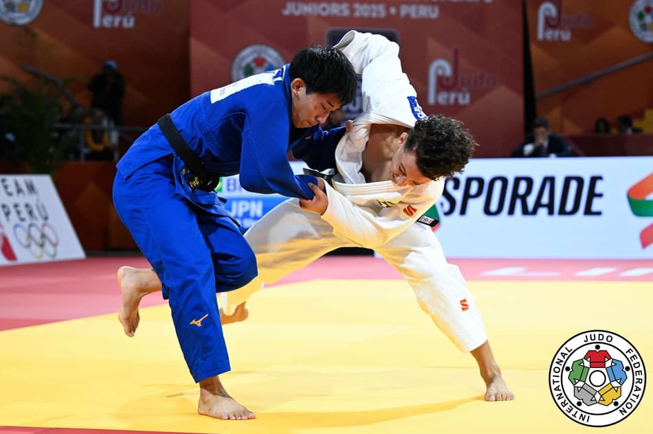 Bruno Nóbrega perdeu na disputa por bronze para o japonês Shuntaro Fukuchi no Mundial Júnior de Judô (Foto: IJF)