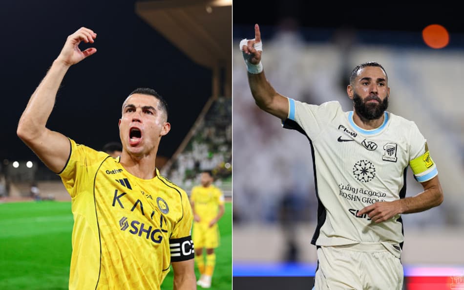 Cristiano Ronaldo e Benzema se enfrentam no duelo entre Al-Nassr e Al-Ittihad