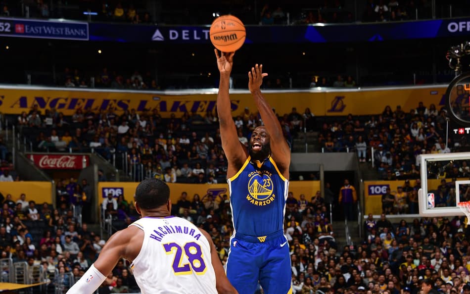 Draymond Green na pré-temporada 25-26 contra os Lakers (Foto: dam Pantozzi / NBAE / Getty Images / Getty Images via AFP)