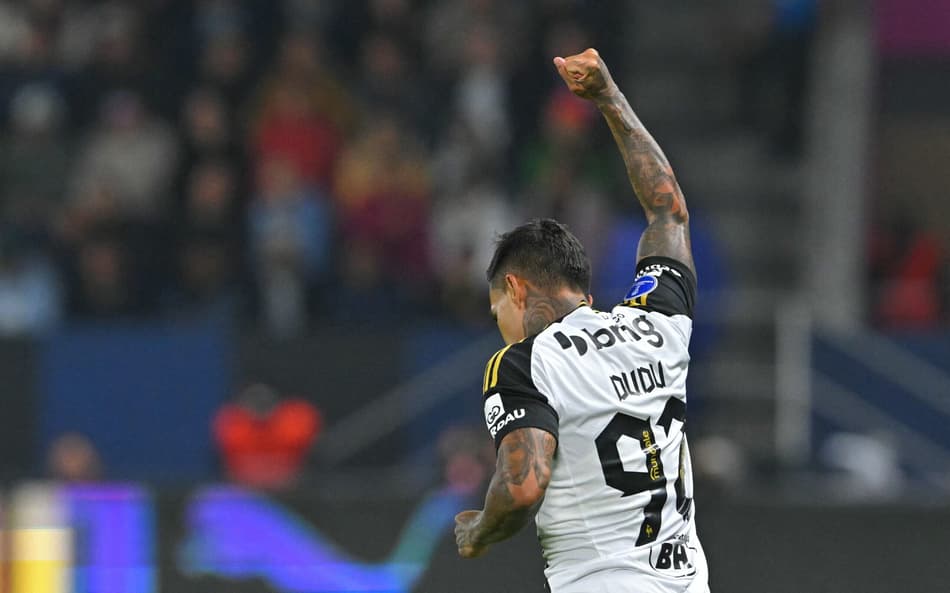 Dudu comemora gol pelo Atlético contra o del Valle (Rodrigo Buendía)