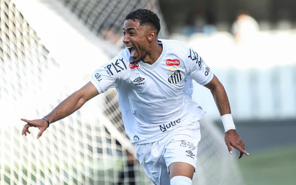 Felipe Laurindo marcou um dos gols do Santos na vitória diante do São Bernardo (Crédito: Reinaldo Campos/Santos FC)