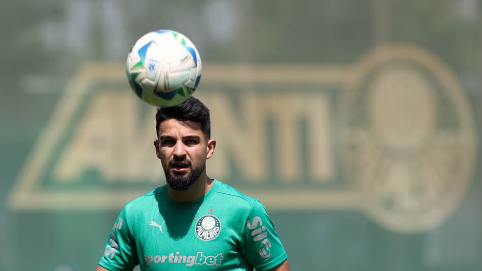 Flaco López durante treino do Palmeiras