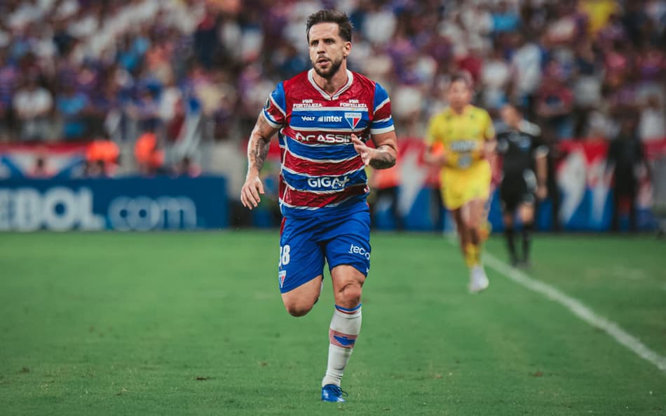 Partida entre Fortaleza e Atlético Bucaramanga, pela Copa Libertadores (Foto: Mateus Lotif/Fortaleza EC)