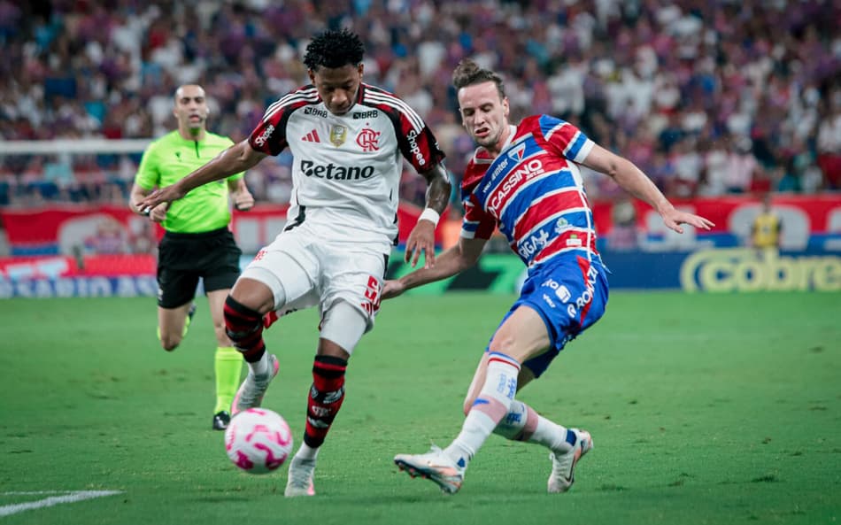 Partida entre Fortaleza e Flamengo, pelo Brasileirão (Foto: Mateus Lotif/Fortaleza EC)