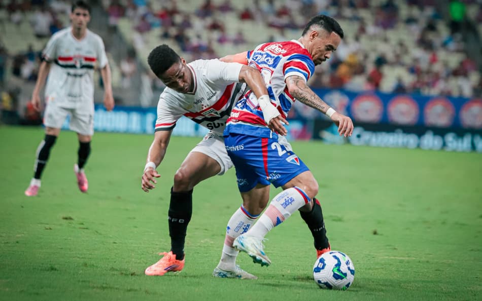 Partida entre Fortaleza e São Paulo, pelo Brasileirão (Foto: Mateus Lotif/Fortaleza EC)