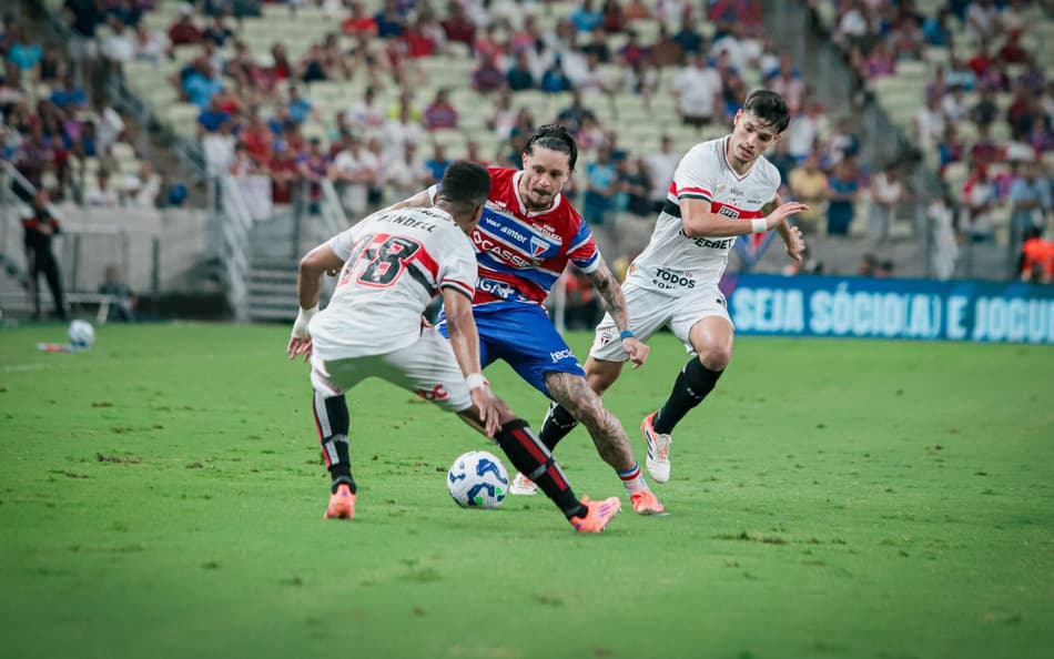 Partida entre Fortaleza e São Paulo, pelo Brasileirão (Foto: Mateus Lotif/Fortaleza EC)