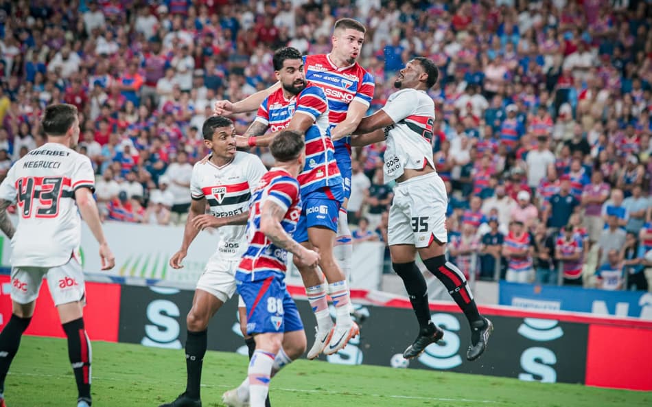 Partida entre Fortaleza e São Paulo, pelo Brasileirão (Foto: Mateus Lotif/Fortaleza EC)
