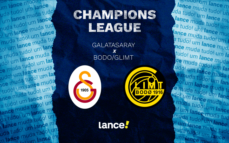 Galatasaray x Bodo/Glimt pela Champions League (Arte: Lance!)