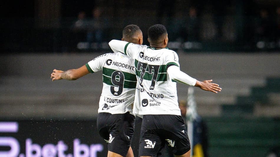 Gustavo Coutinho Iury Castilho Coritiba Botafogo-SP gol comemoração