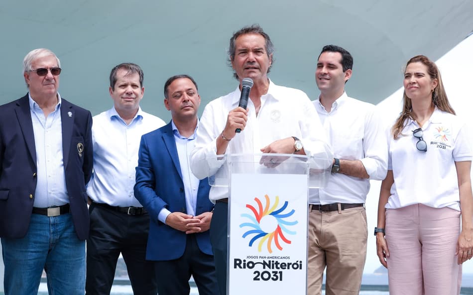 Neven Ilic, presidente da Panam Sports, em Niterói (Foto: Candidatura Rio-Niterói ao Pan 2031)