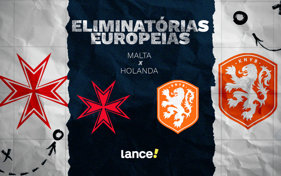 Malta x Holanda pelas Eliminatórias Europeias (Arte: Lance!)