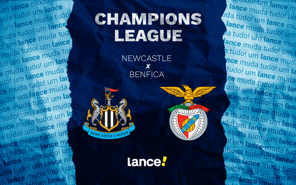 Newcastle x Benfica pela Champions League (Arte: Lance!)
