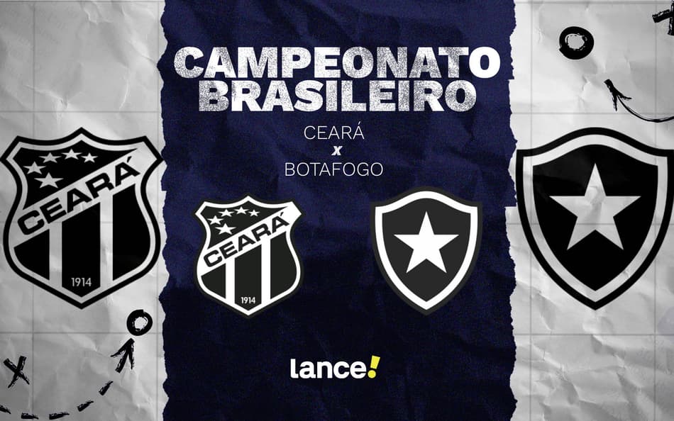 Ceará e Botafogo se enfrentam pelo Brasileirão (Foto: Arte/Lance!)
